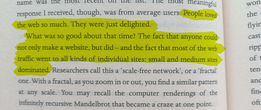 People loved the web so much, they were just delighted.