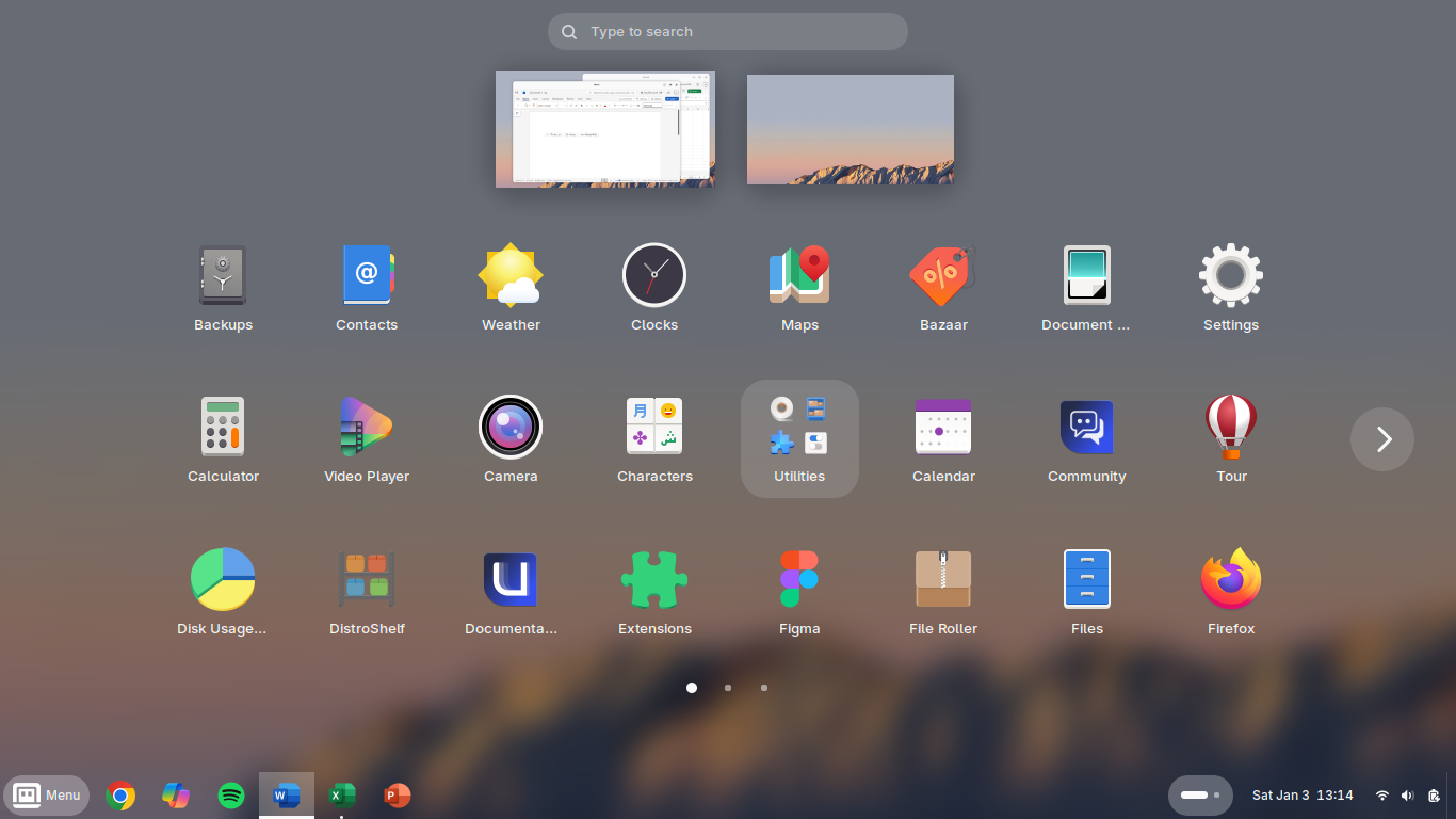Saved easy access to apps